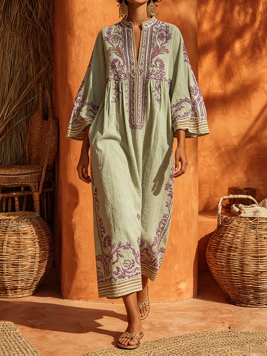Celestina | Besticktes Boho-Kleid mit mediterranem Charme