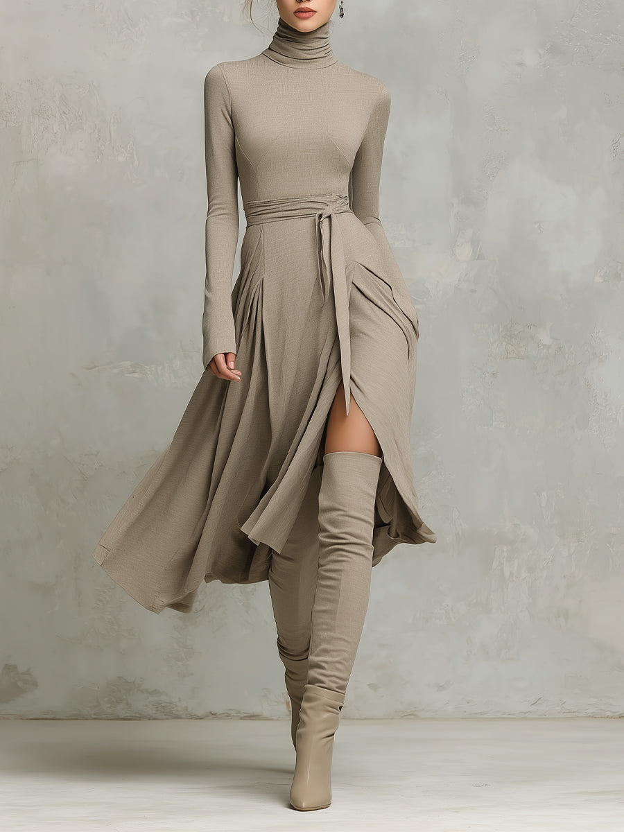 Trendé™ | Alea Strick-Maxikleid mit langen Ärmeln