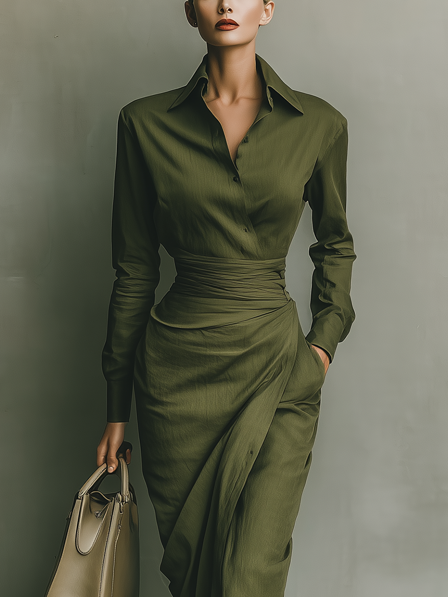 Trendé™ | Letizia Elegantes Baumwollmix-Maxikleid