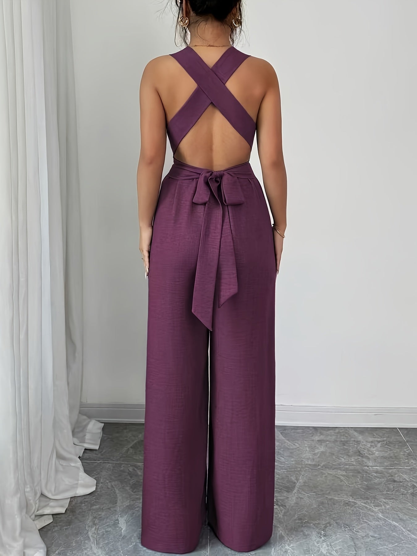Trendé™ | Emily Eleganter Jumpsuit aus Leinen und Baumwolle
