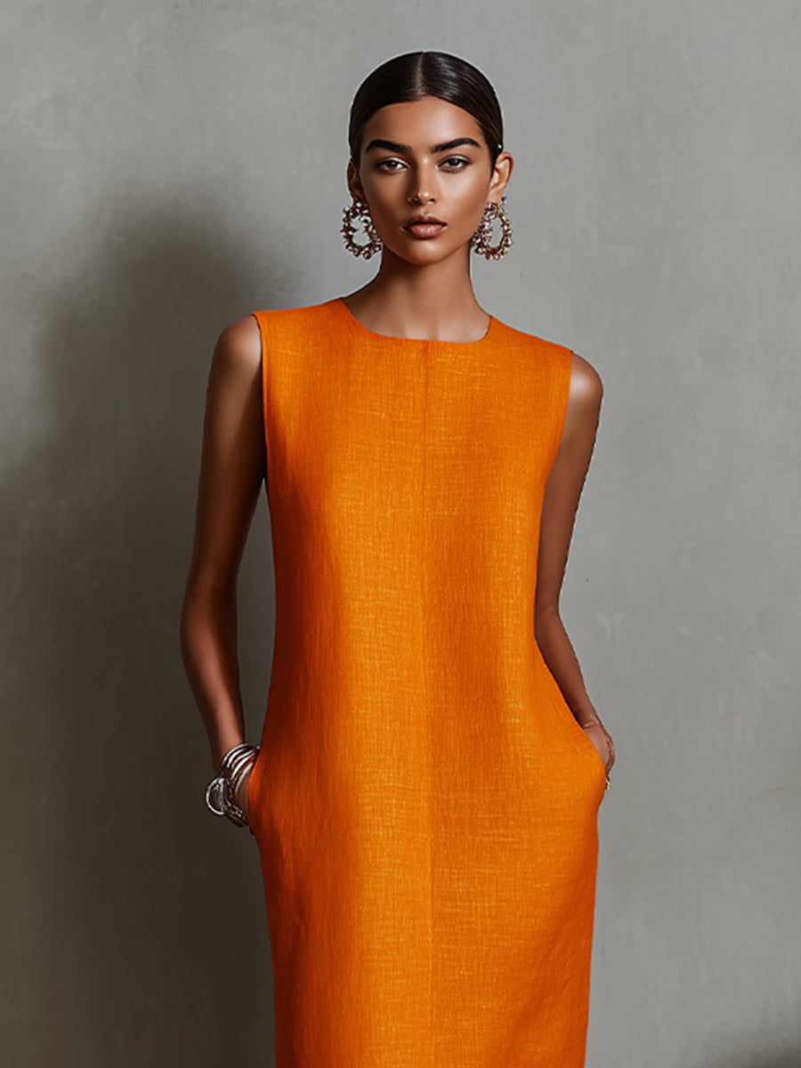 Trendé™ | Malia Leinen-Sommerkleid mit Taschen
