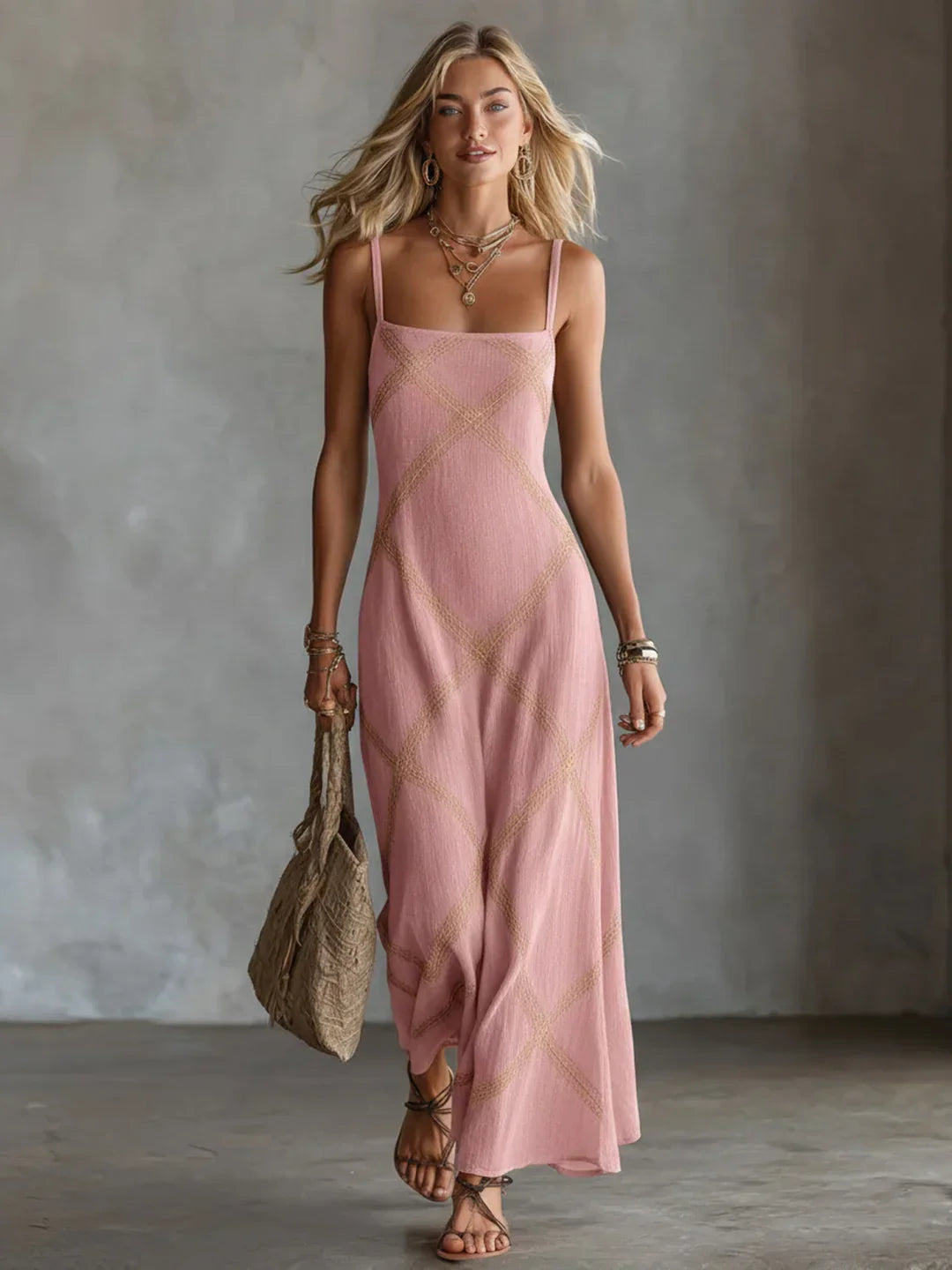 Trendé™ | Neyra Boho-Maxikleid ohne Ärmel