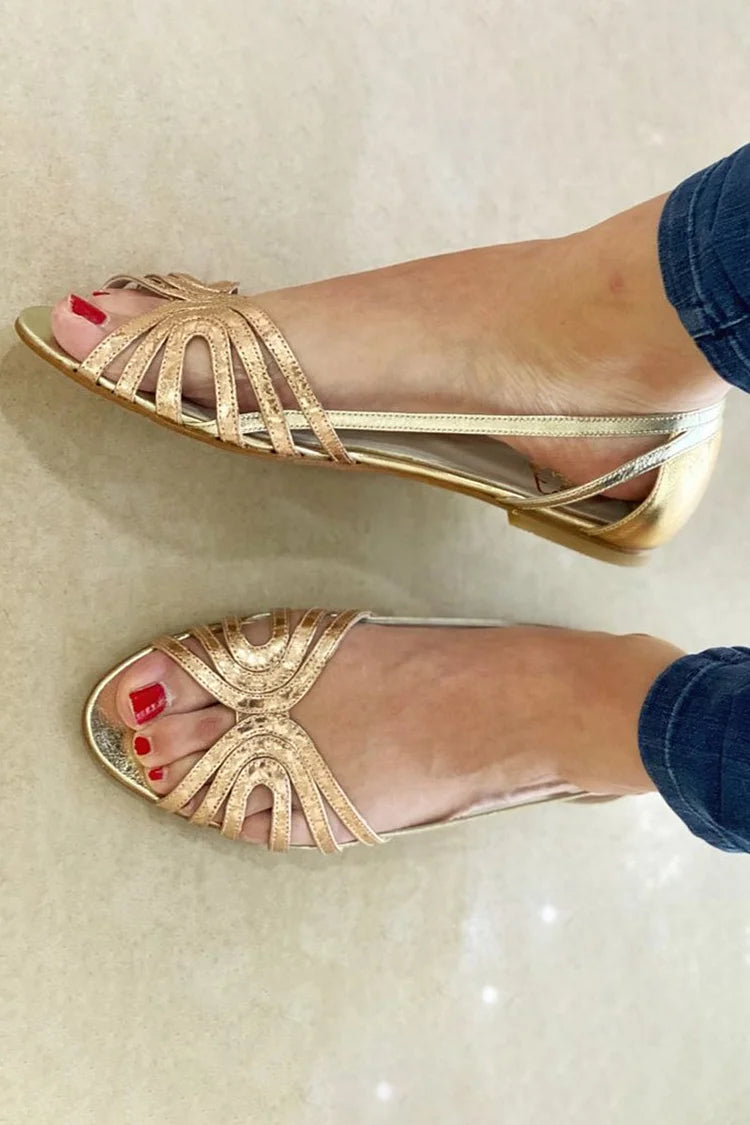 Eleonora | Goldene Sandalen „Luce d'Estate“