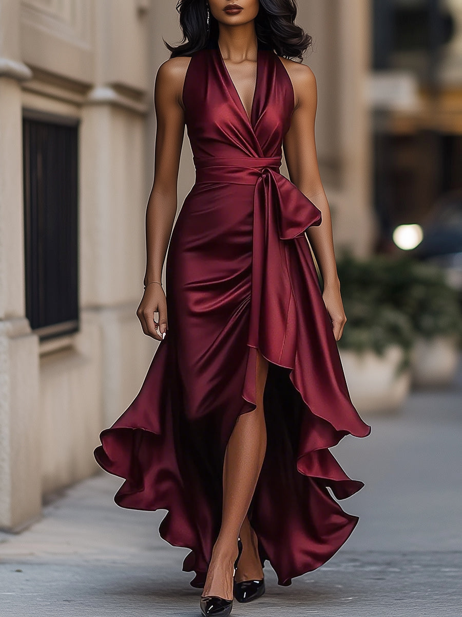 Trendé™ | Valeria Elegantes Satin-Abendkleid