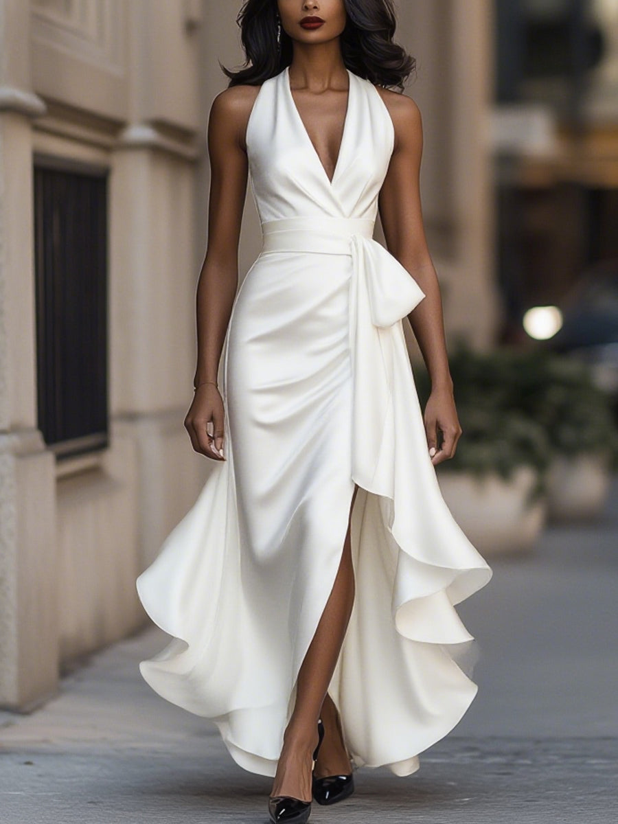 Trendé™ | Valeria Elegantes Satin-Abendkleid