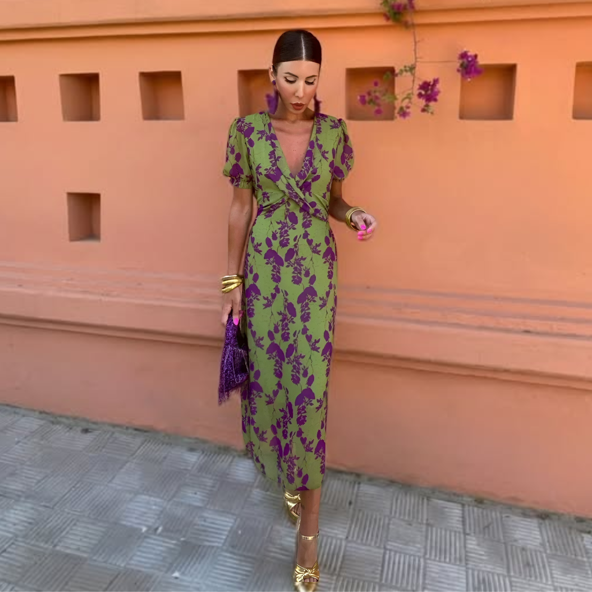 Trendé™ | Andrea Frühlingskleid mit fliessendem Fall
