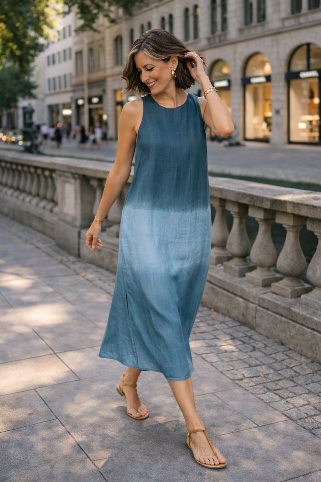 Trendé™ | Sophie Bedrucktes Kleid mit fliessendem Schnitt