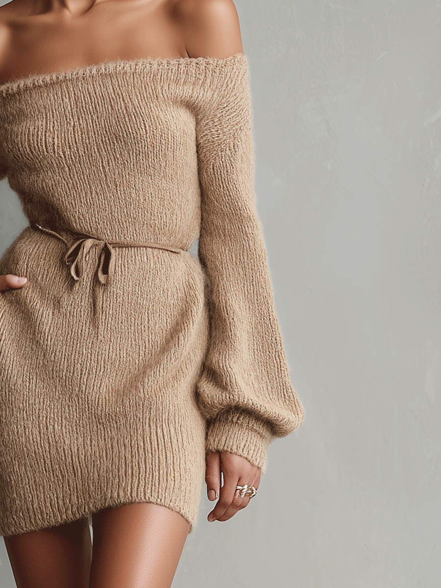 Trendé™ | Ilona Strick-Minikleid mit Gürtel