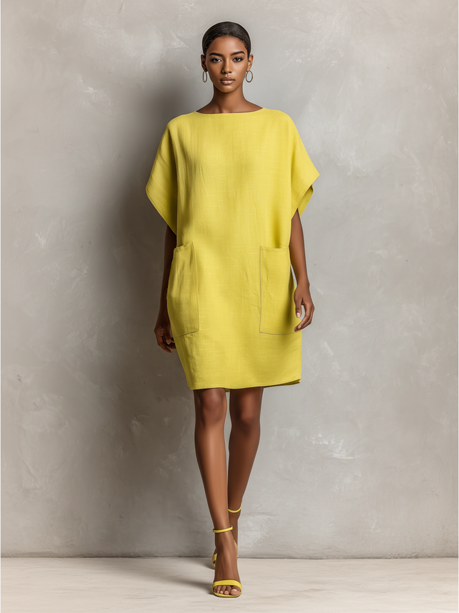 Trendé™ | Clarissa Leinenmix-Kleid mit Taschen