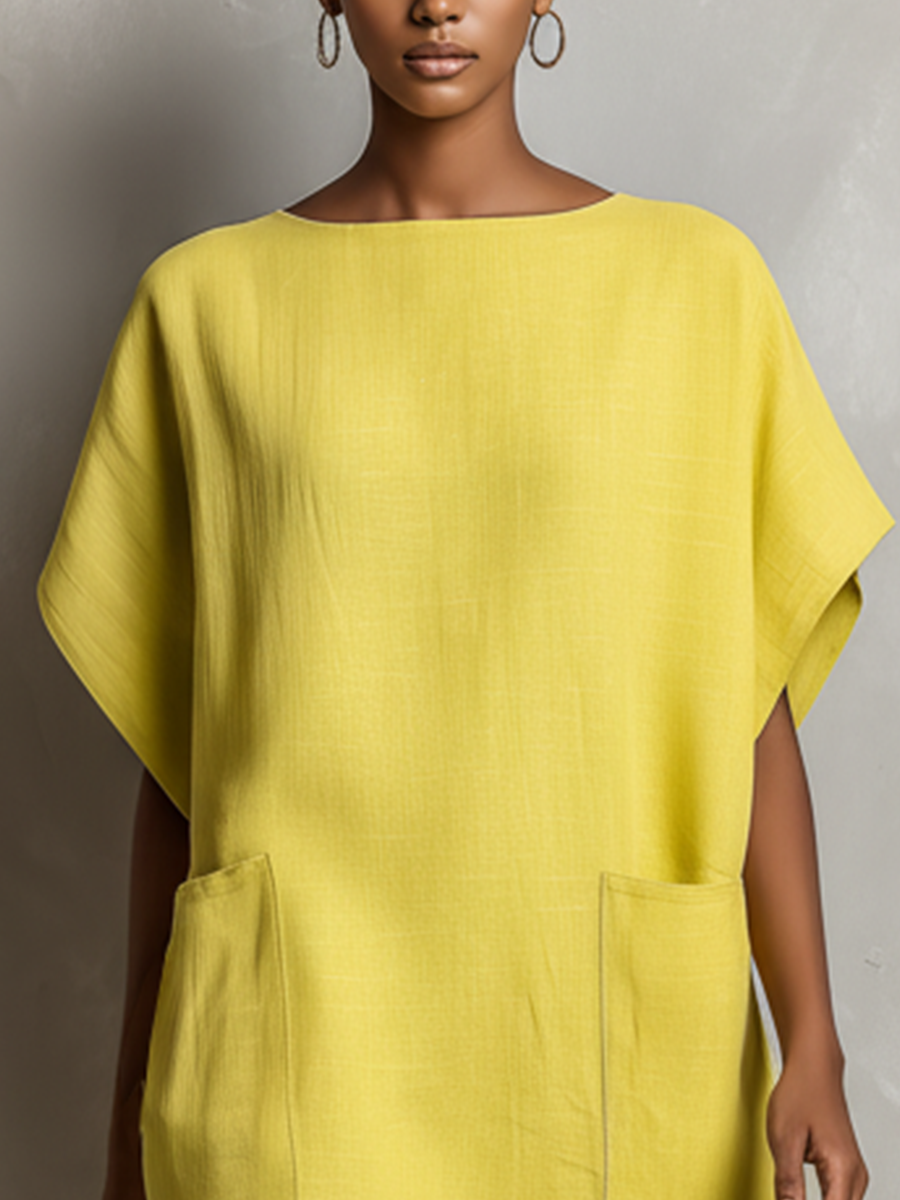 Trendé™ | Clarissa Leinenmix-Kleid mit Taschen