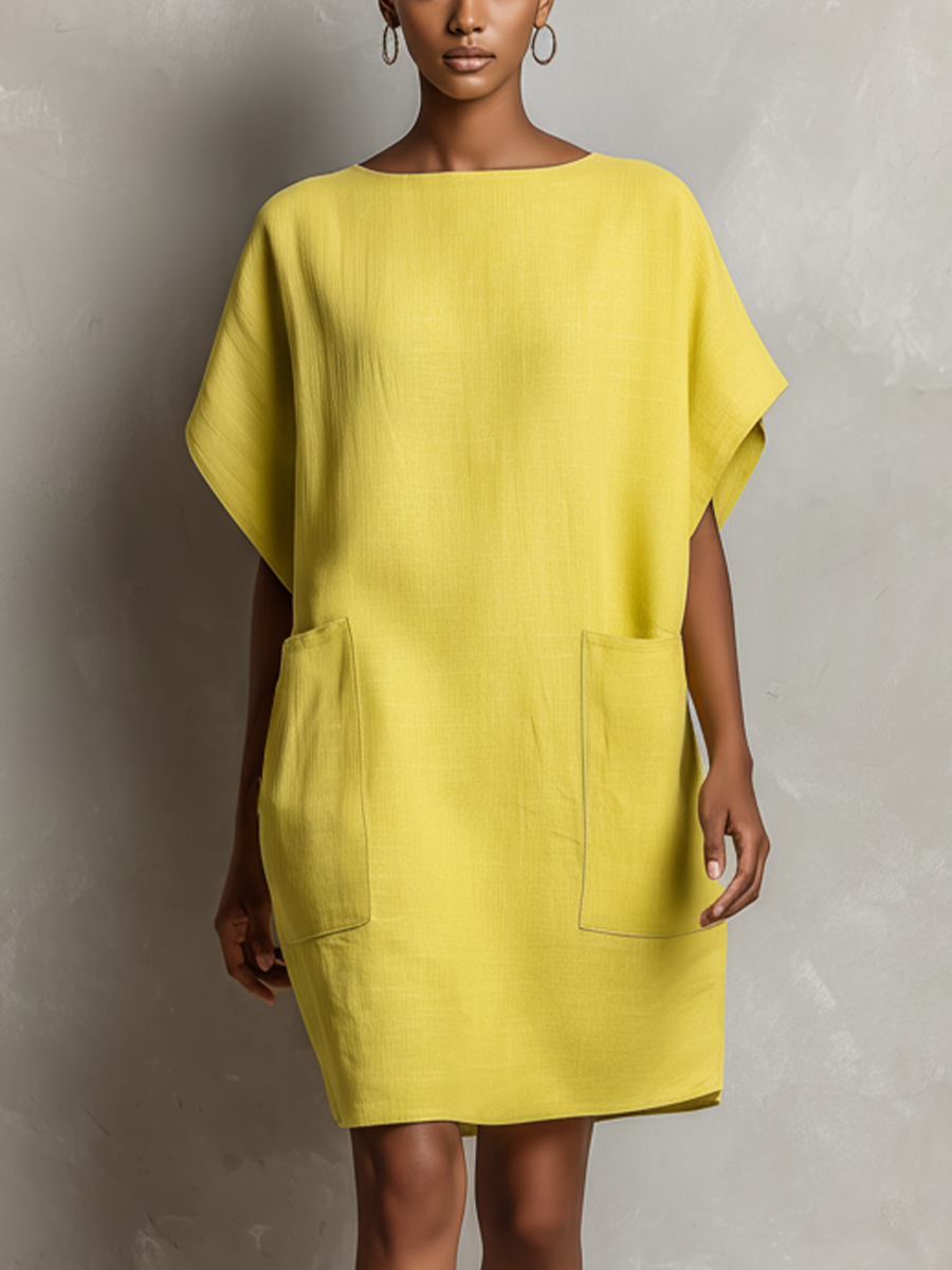 Trendé™ | Clarissa Leinenmix-Kleid mit Taschen
