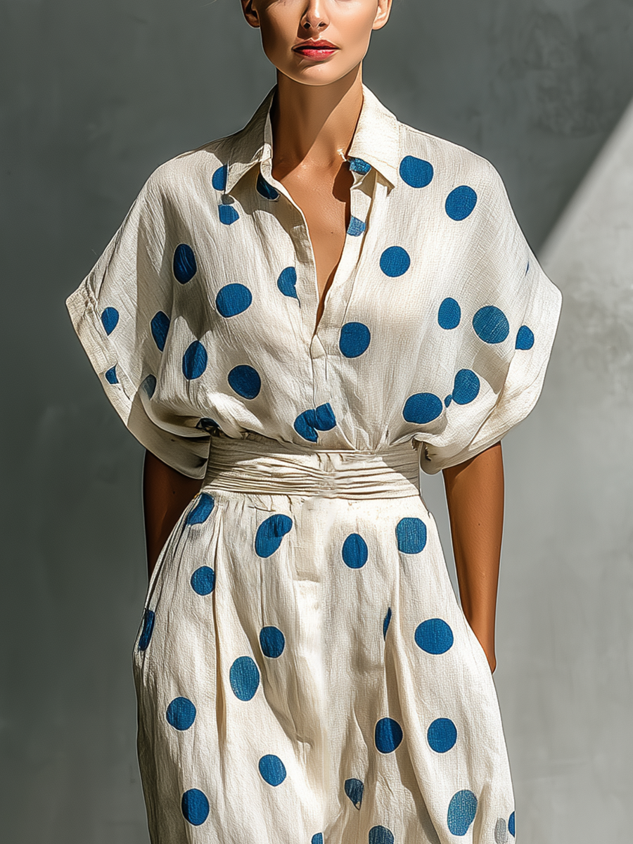 Trendé™ | Jolina Leinenmix-Hemdkleid mit betonter Taille und Taschen