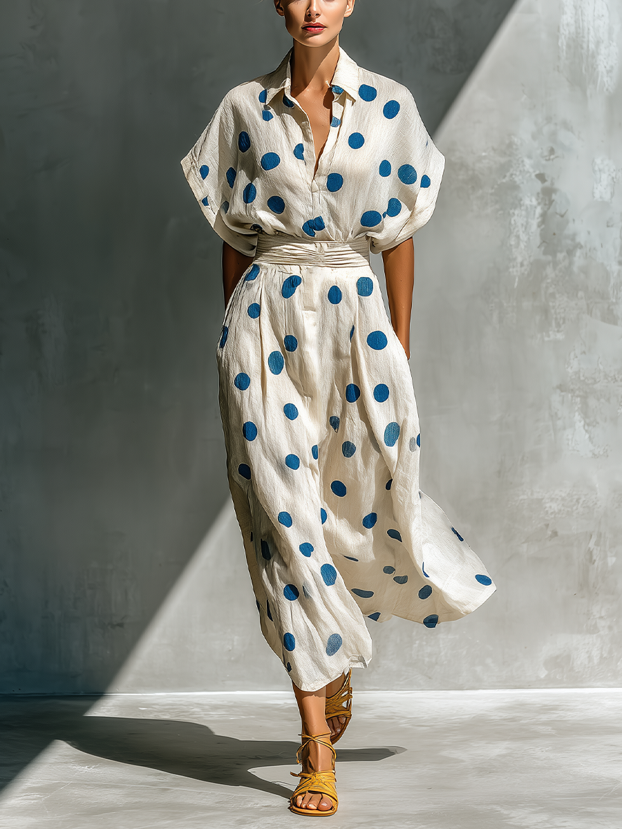 Trendé™ | Jolina Leinenmix-Hemdkleid mit betonter Taille und Taschen