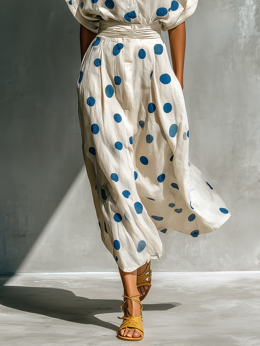 Trendé™ | Jolina Leinenmix-Hemdkleid mit betonter Taille und Taschen