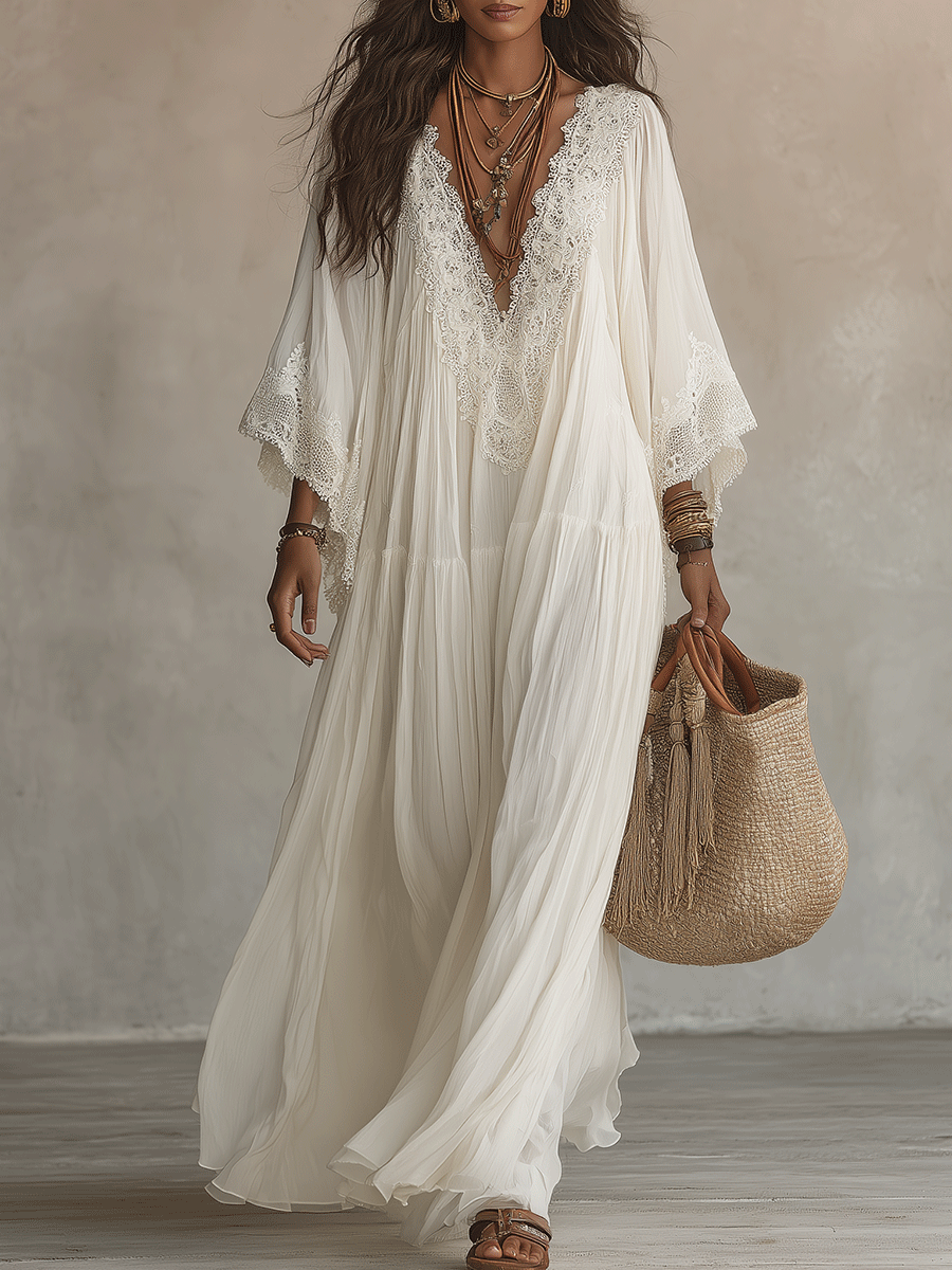 Trendé™ | Elara Luftiges Boho-Maxikleid
