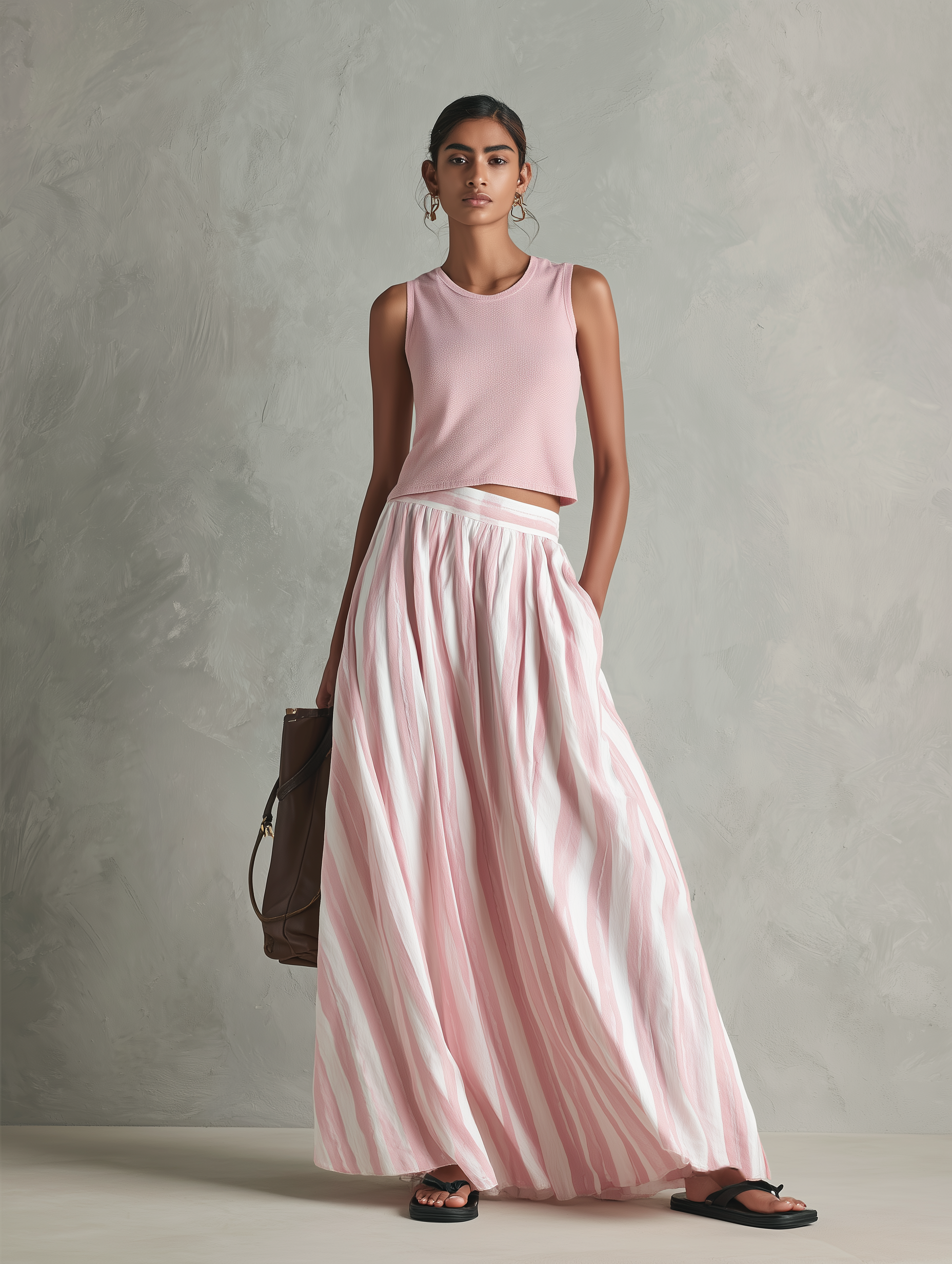 Trendé™ | Salome Zweiteiliges Set mit Top und Rock mit ärmellosem Schnitt und Print