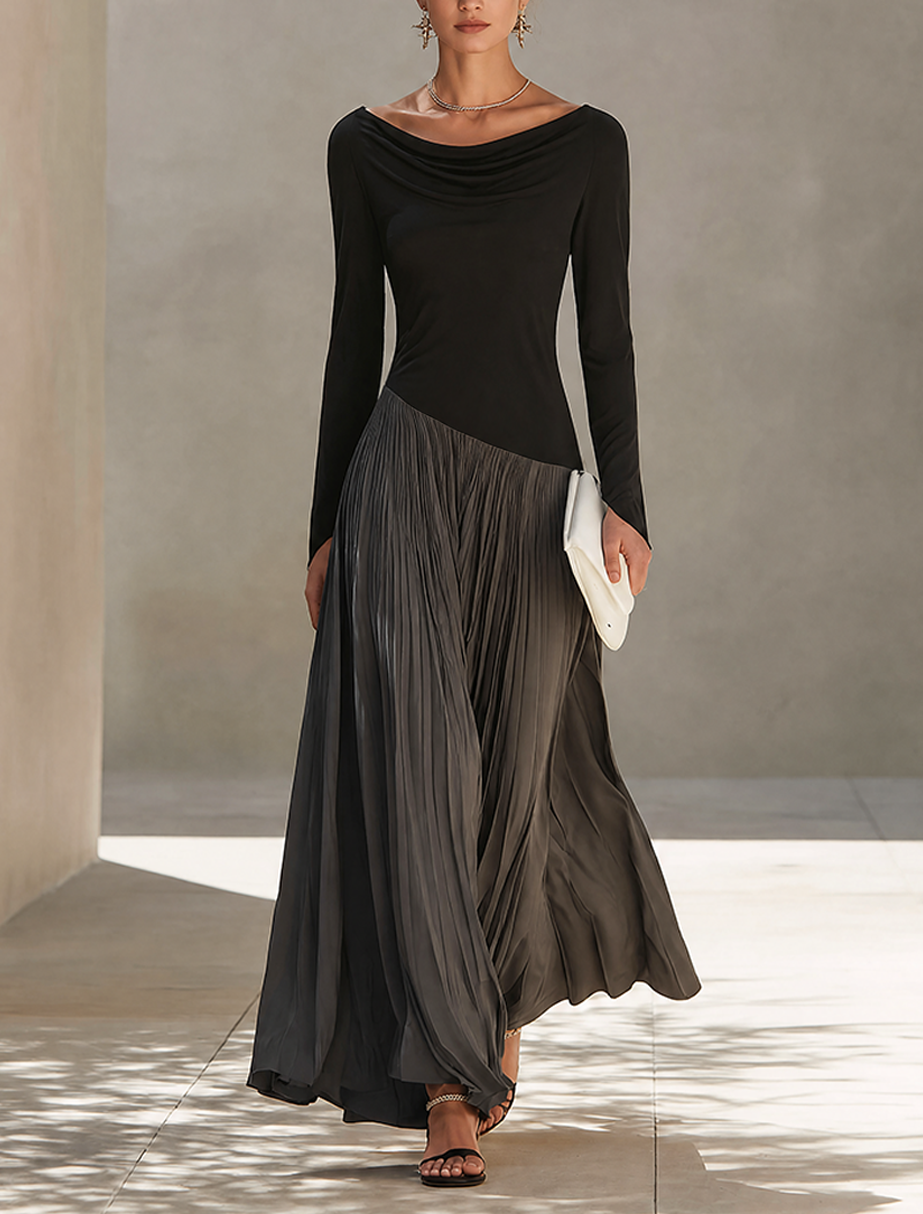 Trendé™ | Helena Maxikleid mit Colorblock-Design und minimalistischem Stil