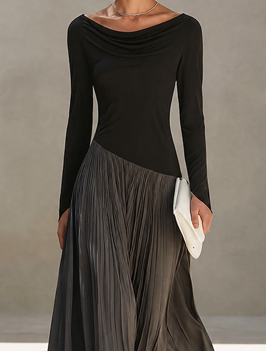 Trendé™ | Helena Maxikleid mit Colorblock-Design und minimalistischem Stil