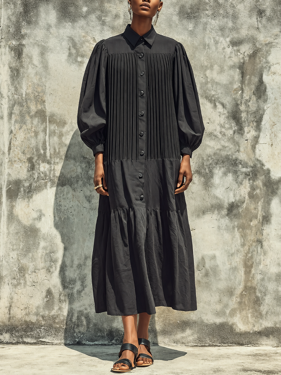 Trendé™ | Nayla Baumwollmix-Hemdkleid mit Volants und lockerer Passform