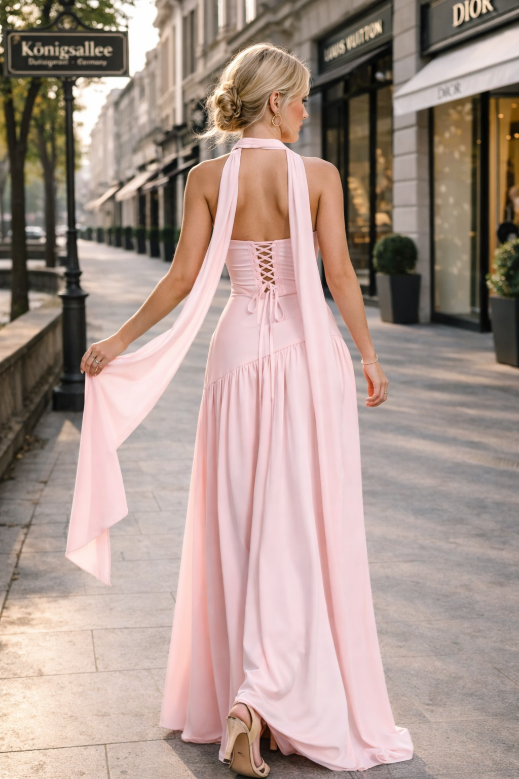Trendé™ | Selina Florales Maxikleid mit Halterneck