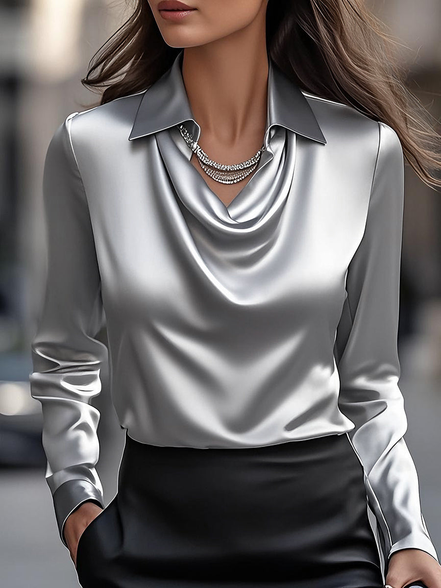 Trendé™ | Vivienne Elegante Satinbluse