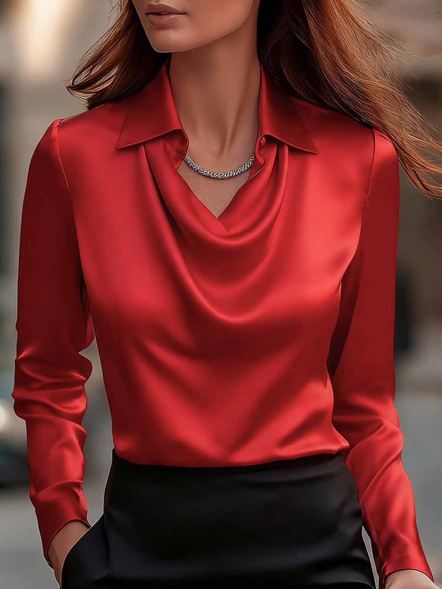 Trendé™ | Vivienne Elegante Satinbluse