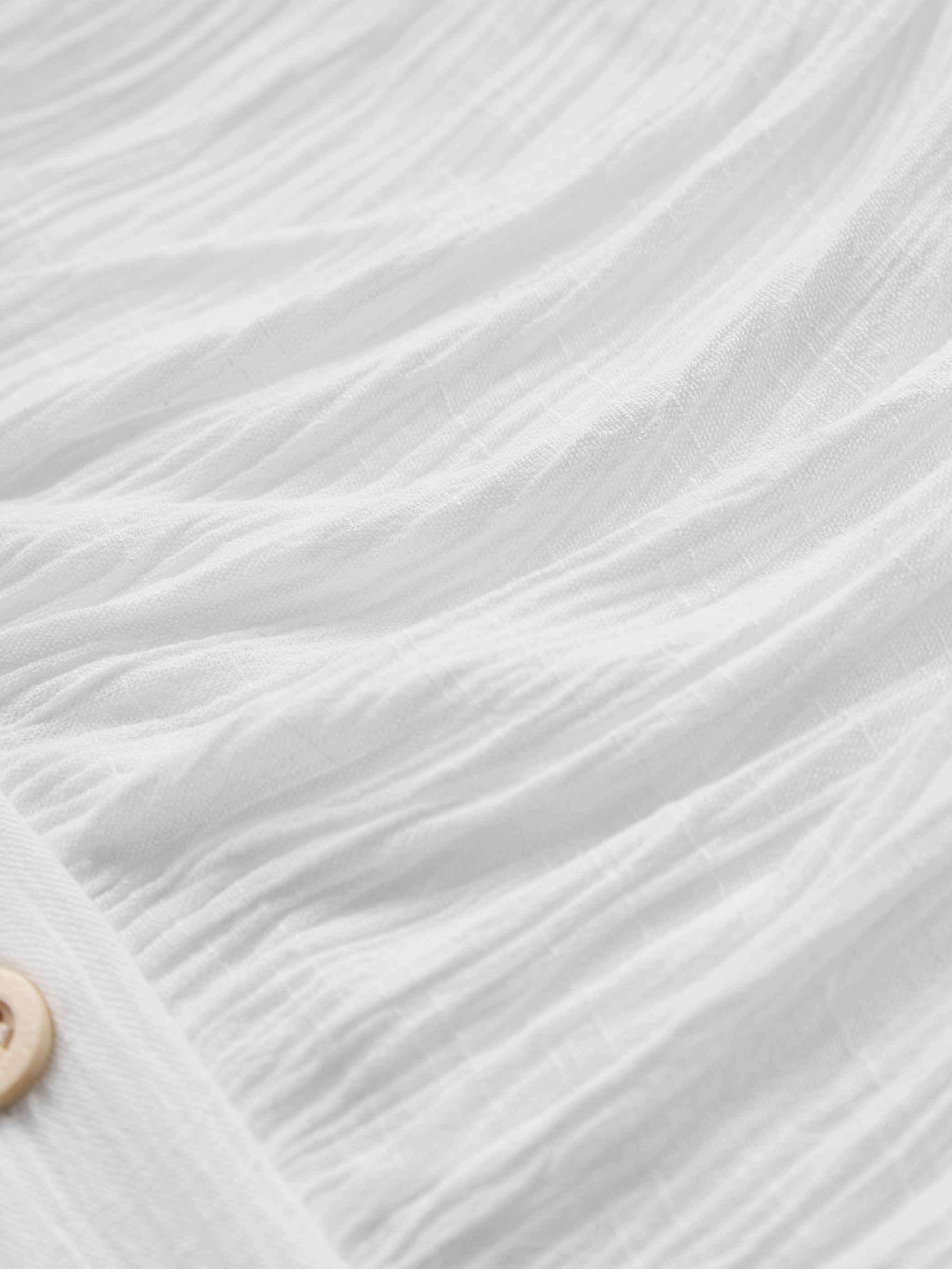 Trendé™ | Josefine Baumwoll-Leinen-Maxikleid mit langen Ärmeln und Plisseefalten
