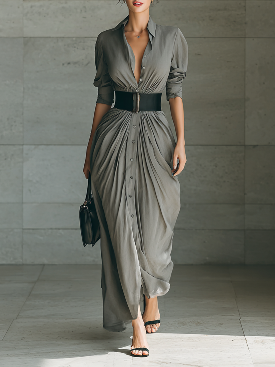 Trendé™ | Nora Maxikleid mit langen Ärmeln