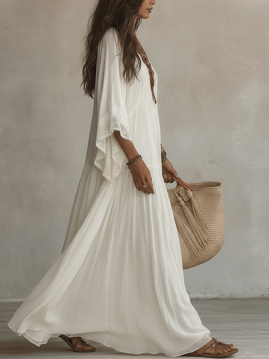 Trendé™ | Elara Luftiges Boho-Maxikleid
