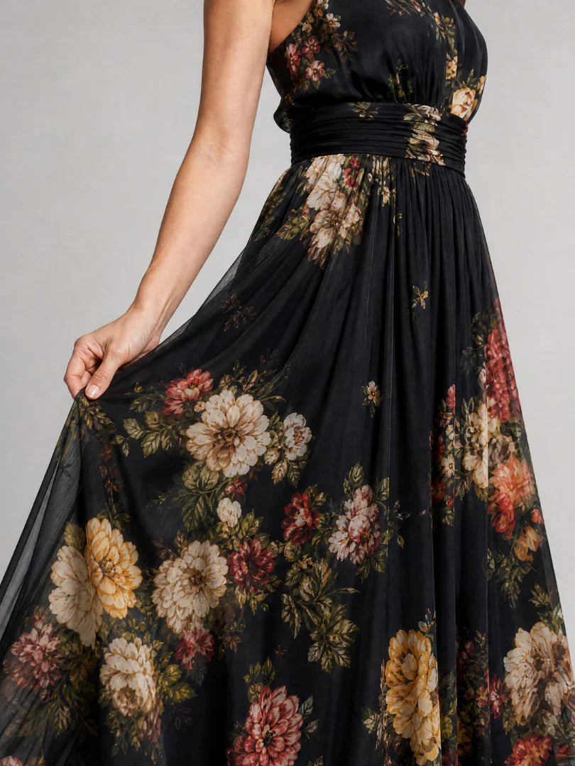 plissiertes Maxikleid für Damen