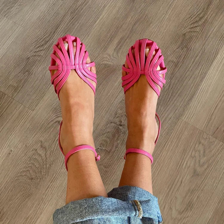 Vittoria | Goldfarbene Schmuck-Sandalen