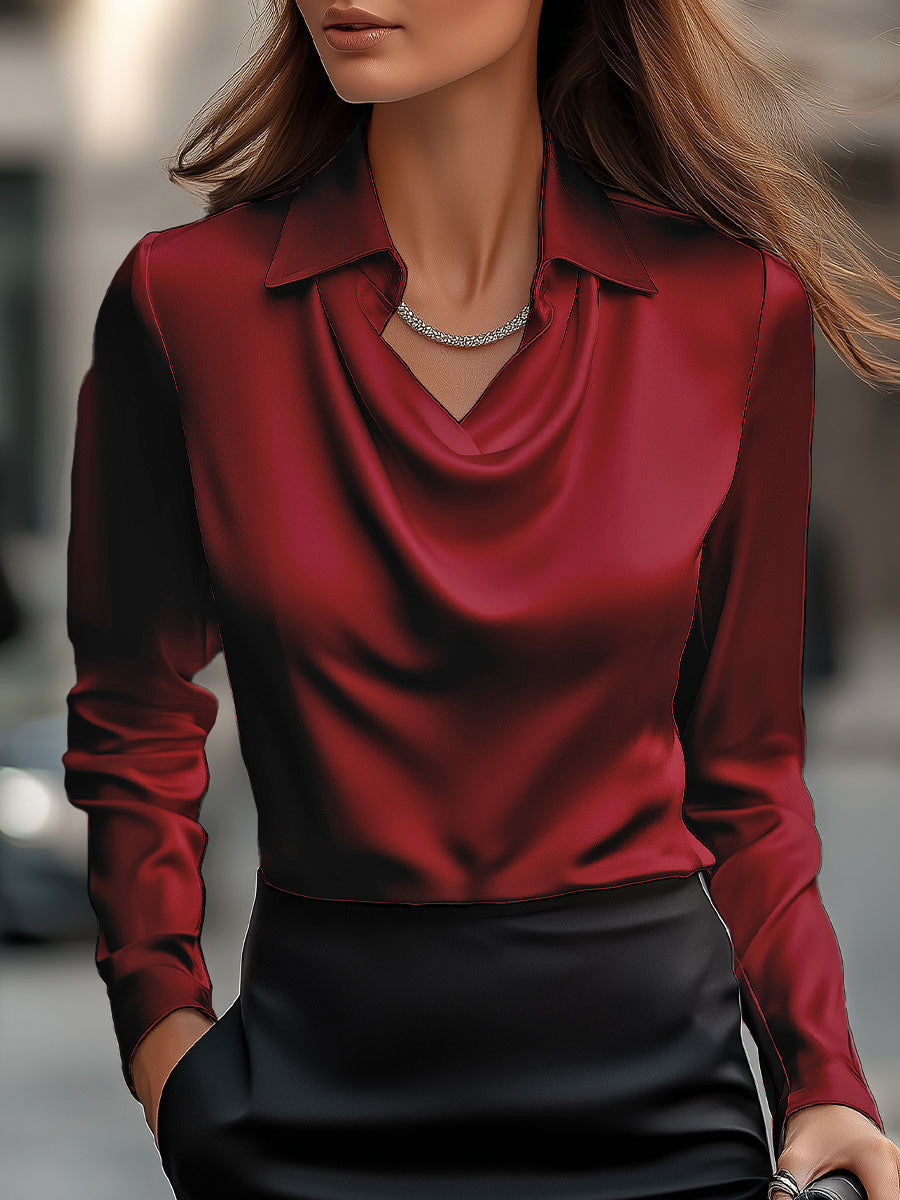 Trendé™ | Vivienne Elegante Satinbluse