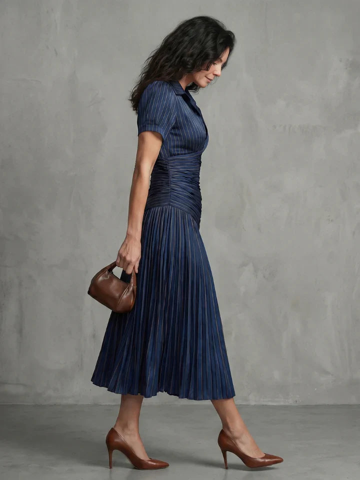 Elegantes Vintage-Chiffon-Maxikleid