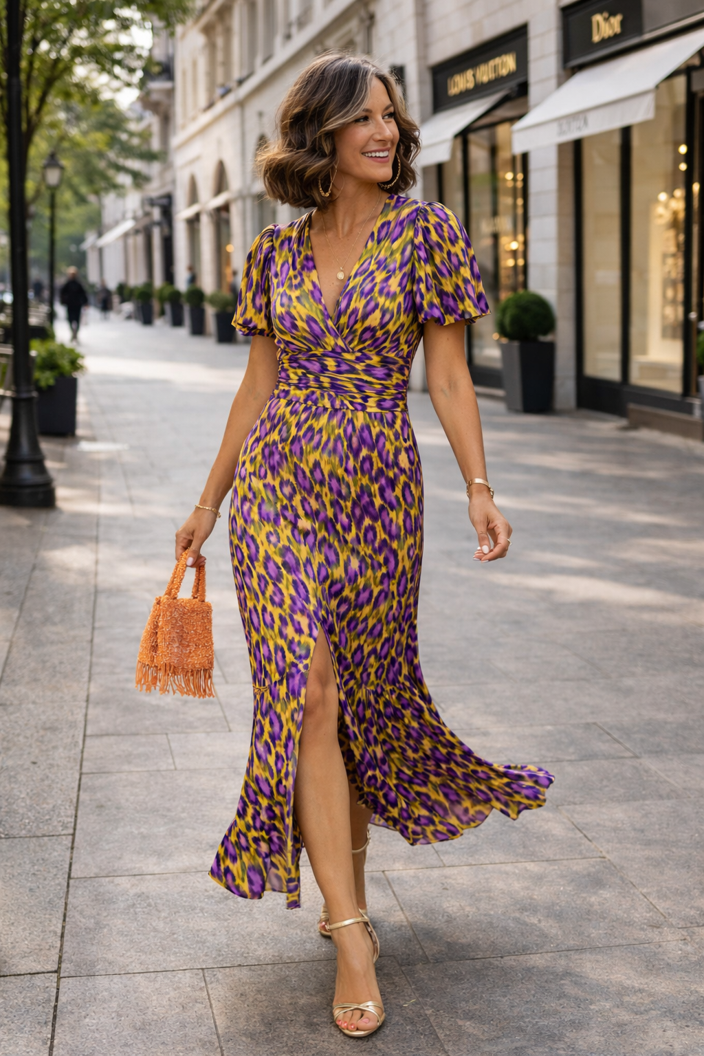 Trendé™ | Larissa City-Midikleid mit Plisseeärmeln