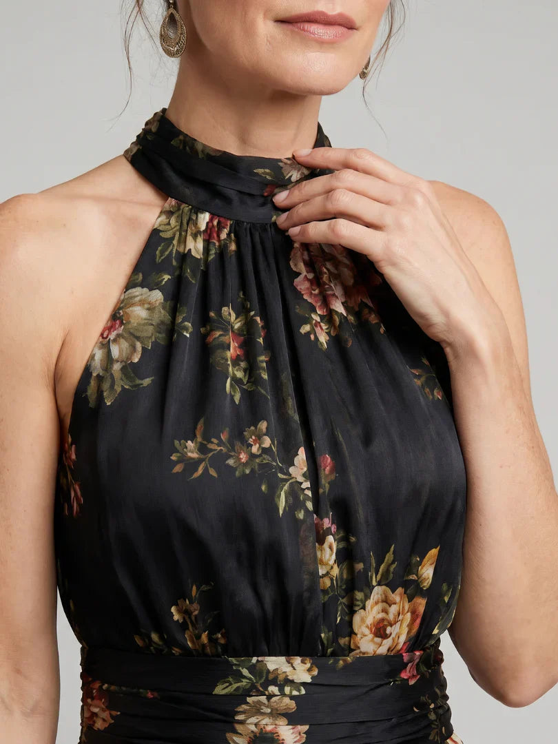 plissiertes Maxikleid für Damen