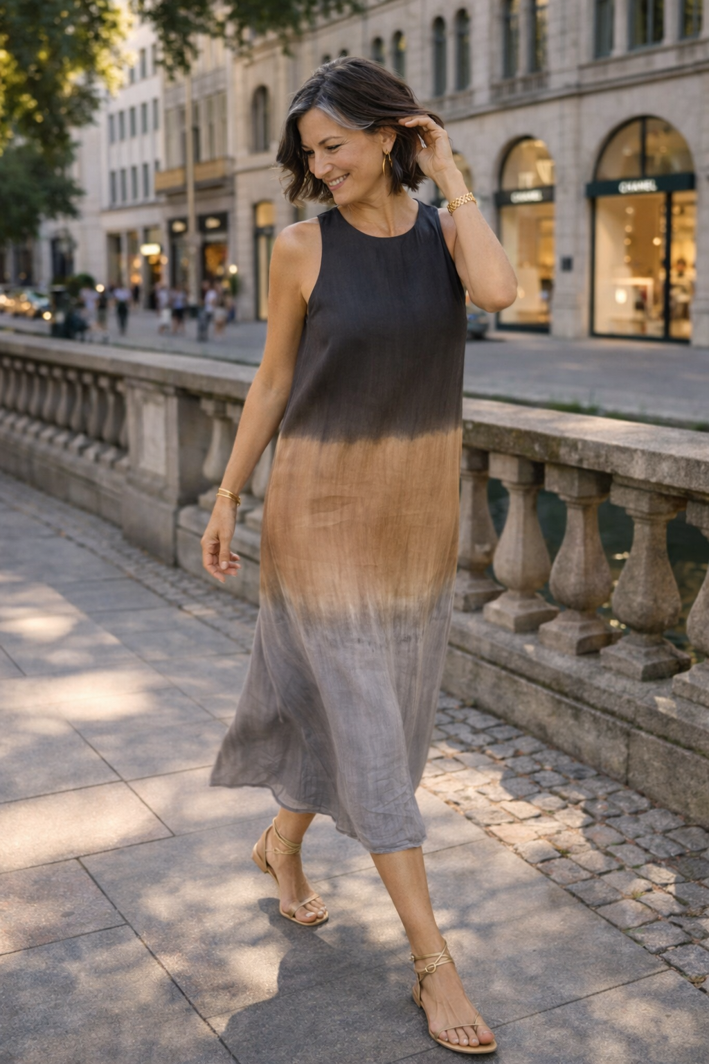 Trendé™ | Sophie Bedrucktes Kleid mit fliessendem Schnitt