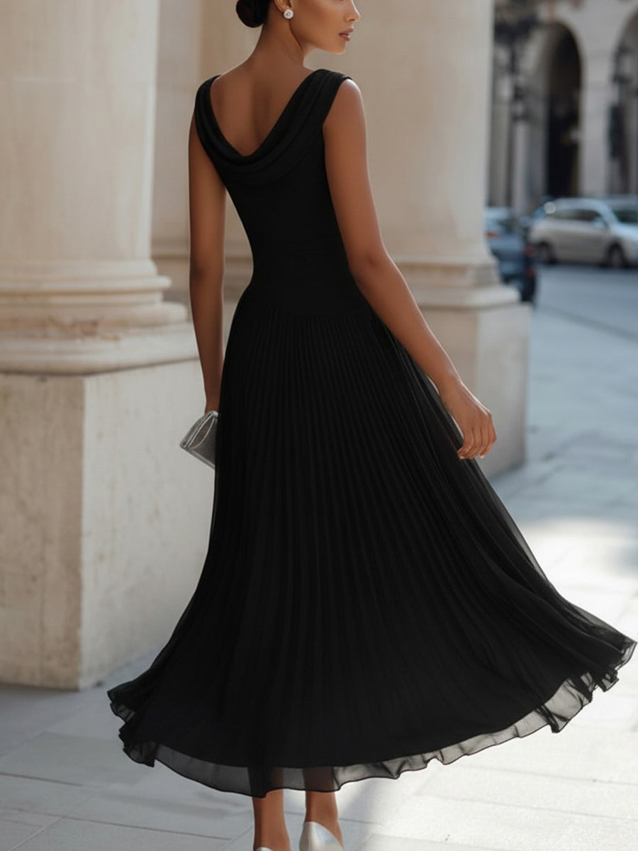 Trendé™ | Mirella Elegantes plissiertes Midikleid