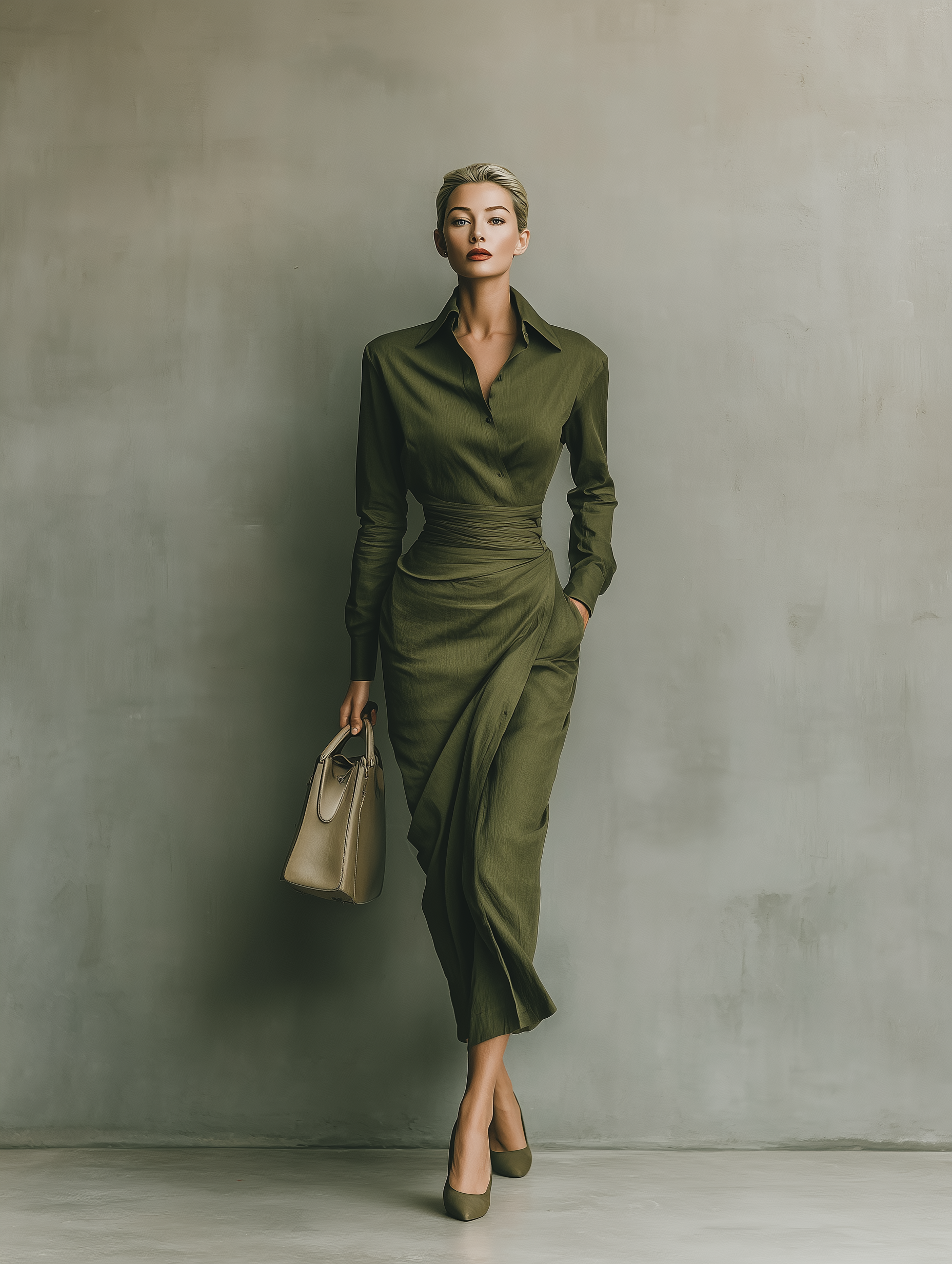 Trendé™ | Letizia Elegantes Baumwollmix-Maxikleid