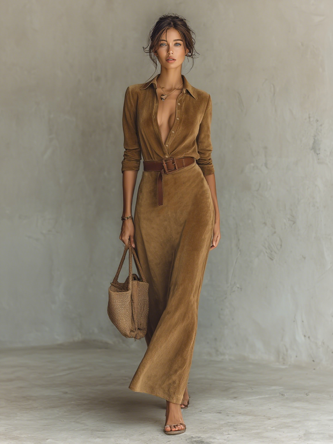 Trendé™ | Celine Maxikleid mit Knopfleiste