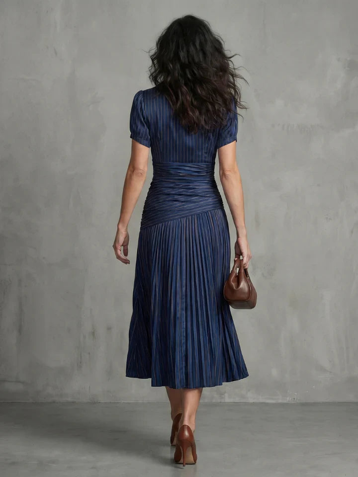Elegantes Vintage-Chiffon-Maxikleid
