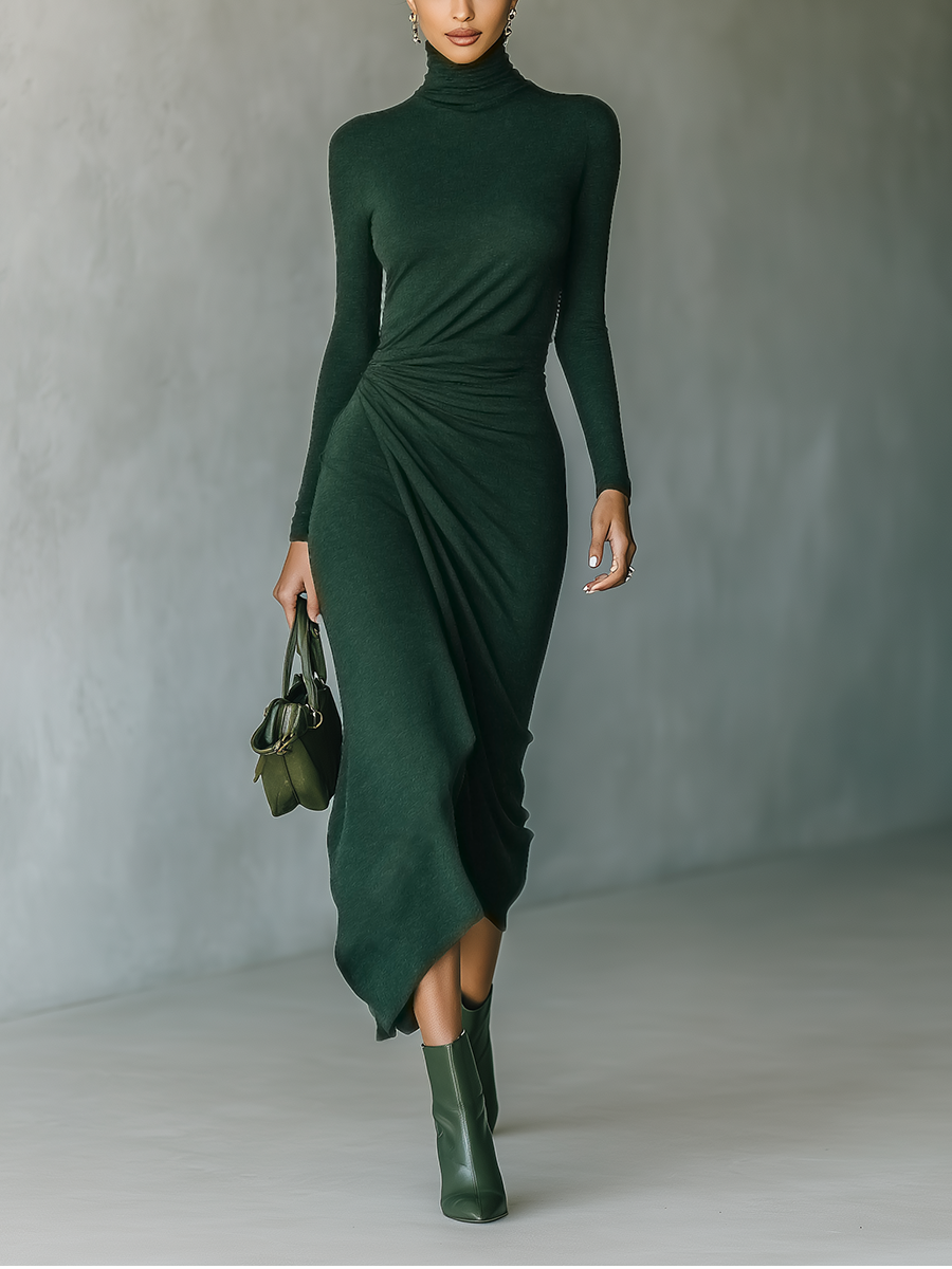Trendé™ | Samira Strick-Midikleid mit Wickeldetail