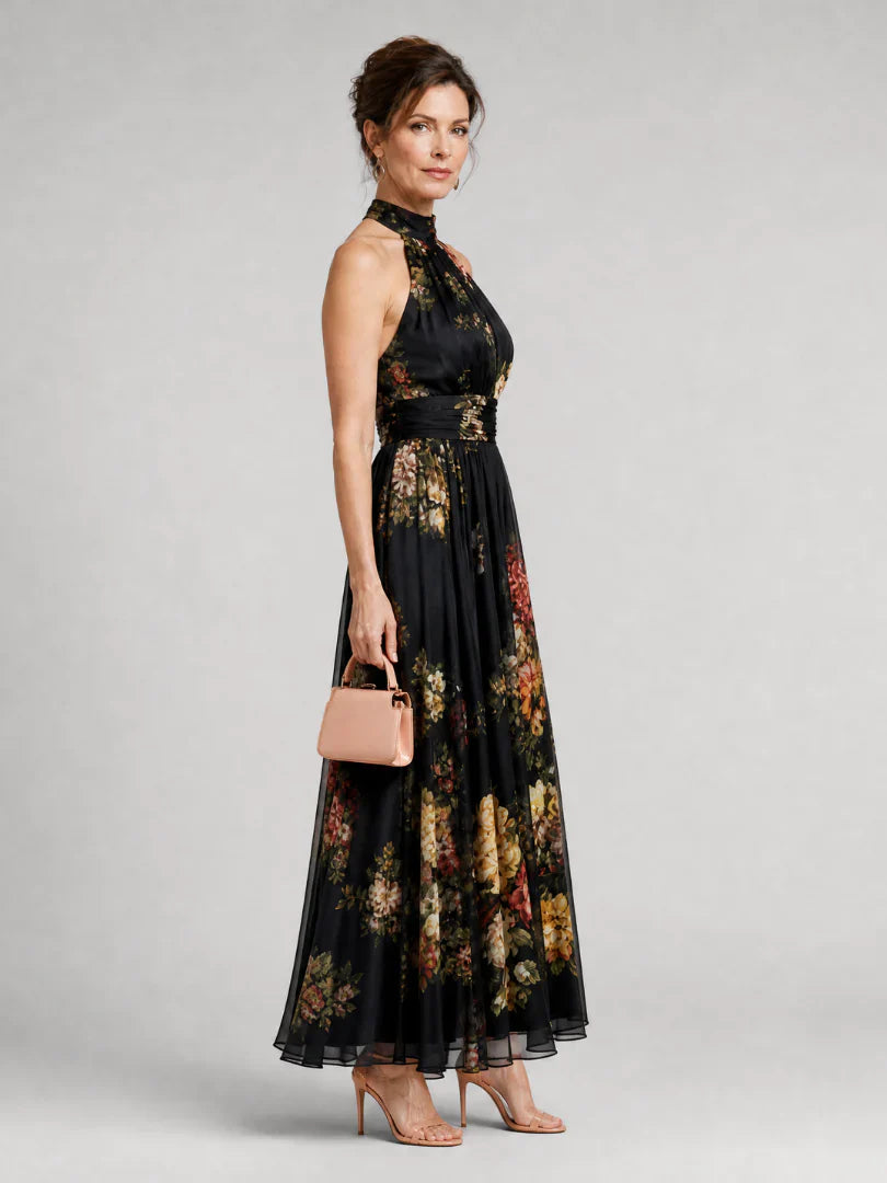 plissiertes Maxikleid für Damen