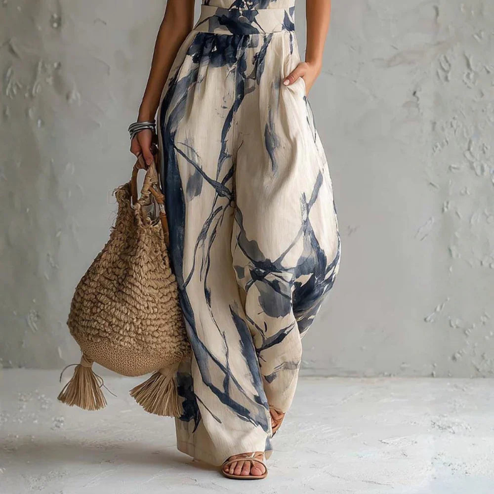 Rückenfreier Neckholder-Jumpsuit