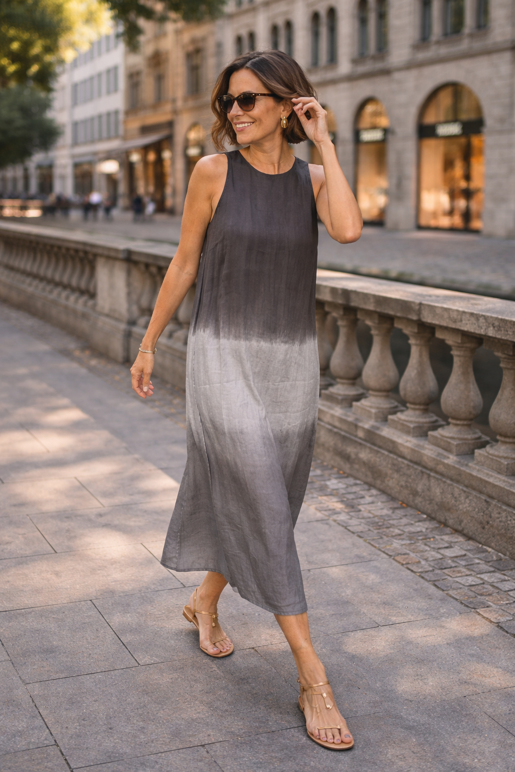Trendé™ | Sophie Bedrucktes Kleid mit fliessendem Schnitt