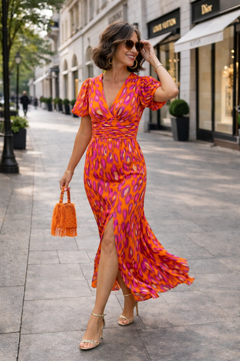 Trendé™ | Larissa City-Midikleid mit Plisseeärmeln