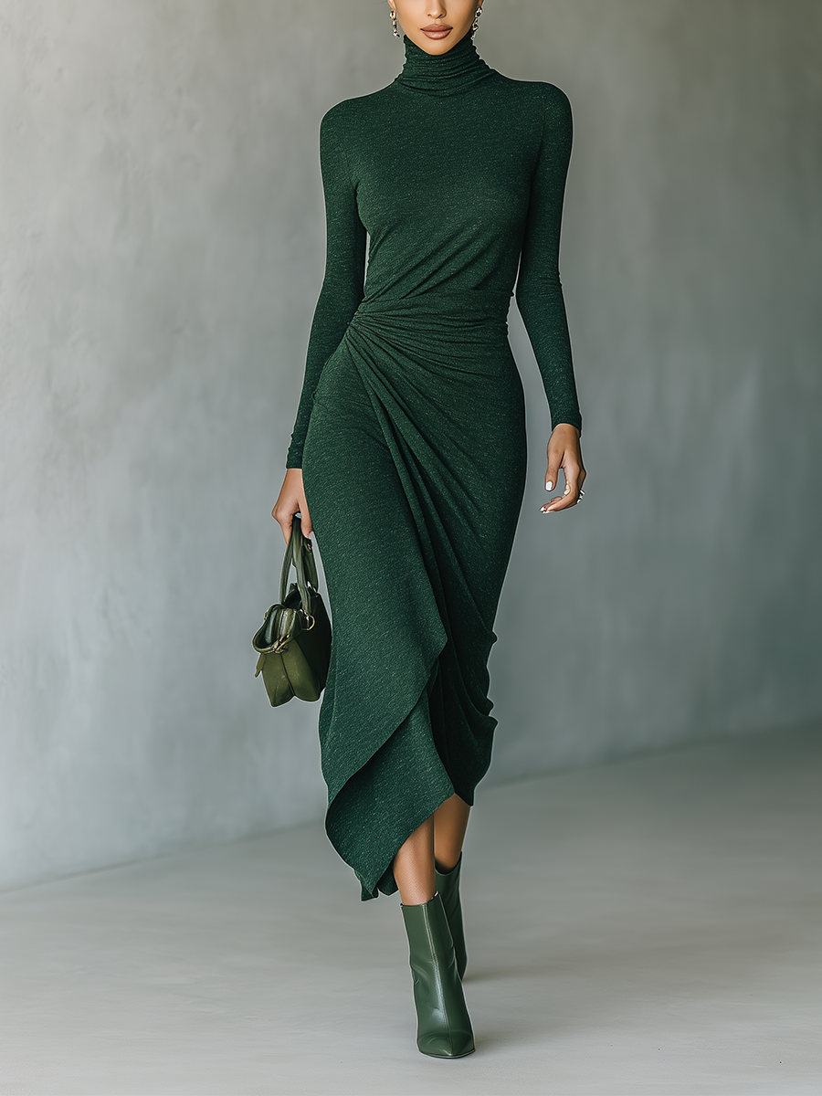 Trendé™ | Samira Strick-Midikleid mit Wickeldetail