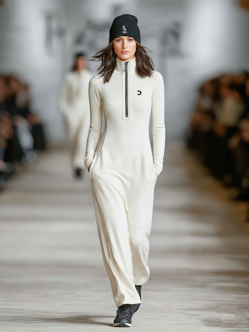 Trendé™ | Aurelia Baumwollmix-Maxikleid mit Reissverschluss und lockerer Passform