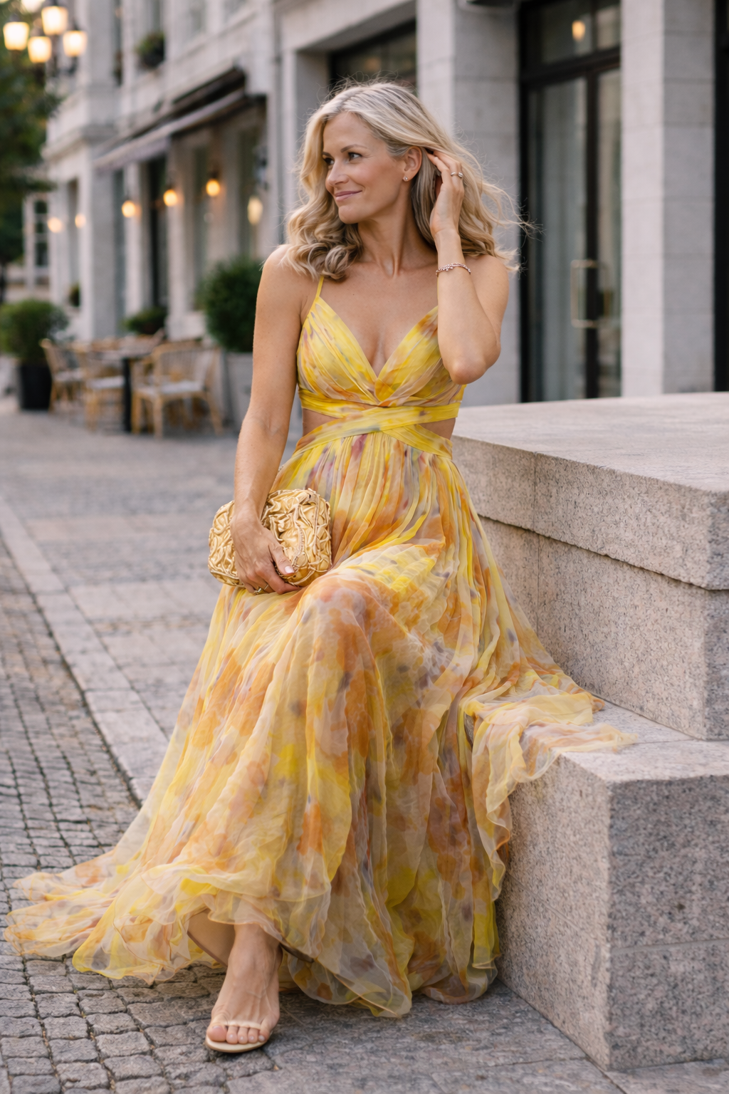 Trendé™ | Lena Florales Maxikleid mit hoher Taille