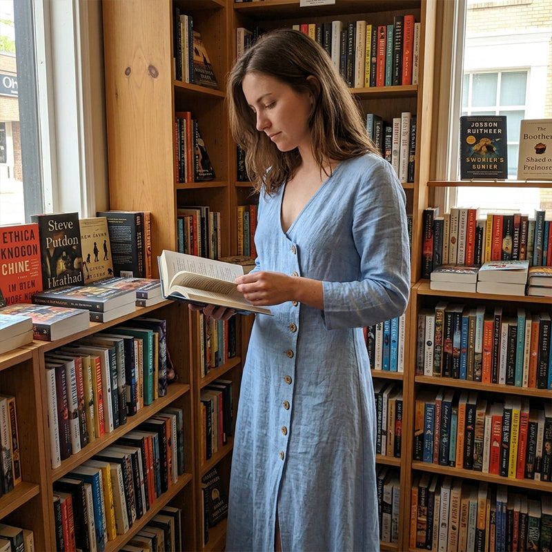 Trendé™ | Vivienne Vintage-inspiriertes Hemdkleid mit langen Ärmeln