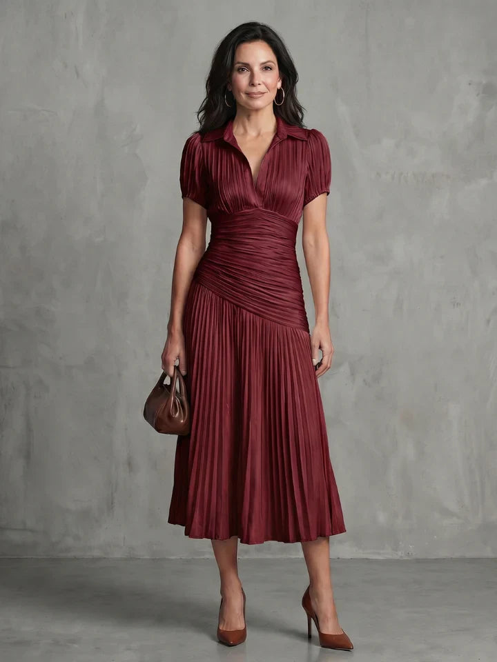 Elegantes Vintage-Chiffon-Maxikleid